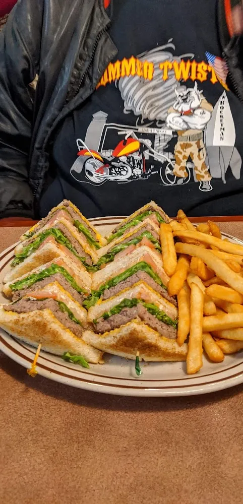 Super Cheeseburger Club Sandwich